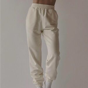 Bazilika White Joggers Sweatpants Super Soft XS/S
